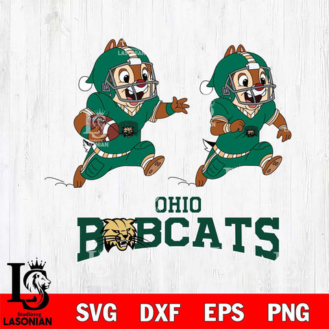 Ohio Bobcats Chip & Dale Football Cricut,Christmas SVG DXF EPS PNG FILE, NCAA Digital Download,Instant Download, Silhouette