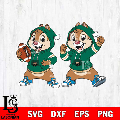 Ohio Bobcats Chip và Dale Football File Cut, NCAA SVG DXF EPS PNG FILE, Digital Download , Criucut , Silhouette