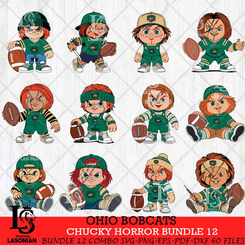 Ohio Bobcats Chucky Horror Bundle 12 SVG Eps Dxf Png File, Bundle NCAA svg, Digital Download, Instant Download