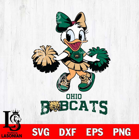 Ohio Bobcats Daisy Duck Cheerleader Disney, Svg Eps Dxf Png File, Digital Download