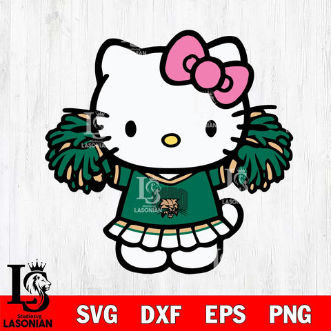 Ohio Bobcats Hello Kitty Cheerleader 3 Svg Eps Dxf Png File, Digital Download, Instant Download