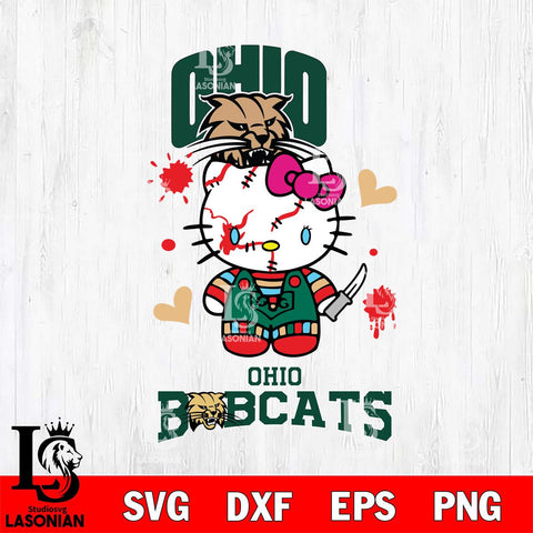 Ohio Bobcats Hello Kitty Horror 2 Svg Eps Dxf Png File, Digital Download