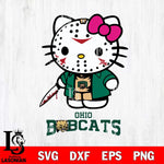 Ohio Bobcats Hello Kitty Horror 3 Svg Eps Dxf Png File, Digital Download