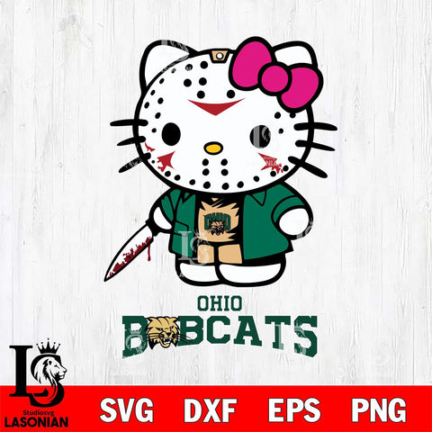 Ohio Bobcats Hello Kitty Horror 3 Svg Eps Dxf Png File, Digital Download