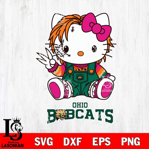 Ohio Bobcats Hello Kitty Horror Svg Eps Dxf Png File, Digital Download