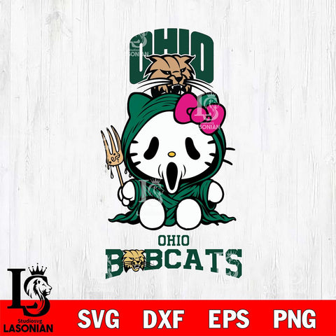 Ohio Bobcats Hello Kitty Horror 4 Svg Eps Dxf Png File, Digital Download