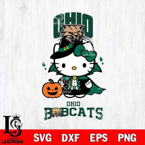 Ohio Bobcats Hello Kitty Horror 9 Svg Eps Dxf Png File, Digital Download