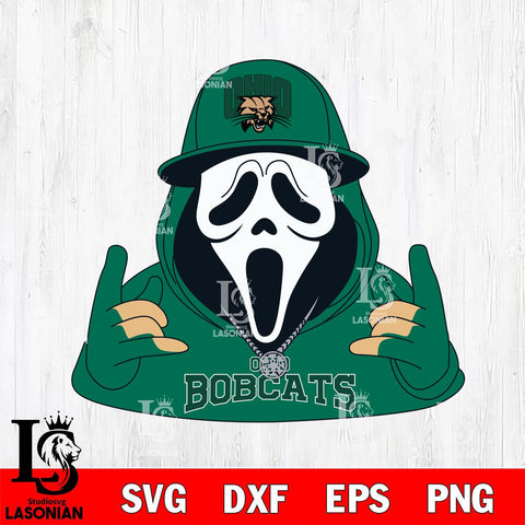 Ohio Bobcats Horror Character Ghostface Sport Svg Eps Dxf Png File, NCAA svg, Digital Download, Instant Download