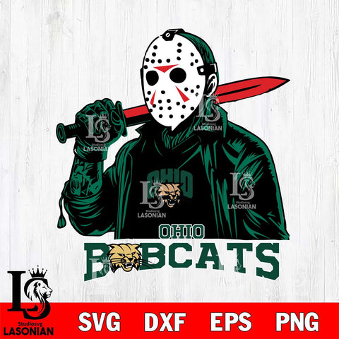 Ohio Bobcats Jason Voorhees Horror 12 Svg Eps Dxf Png File, NCAA svg, Digital Download, Instant Download