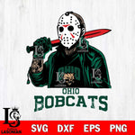 Ohio Bobcats Jason Voorhees Horror Halloween Svg Eps Dxf Png File, NCAA svg, Digital Download, Instant Download