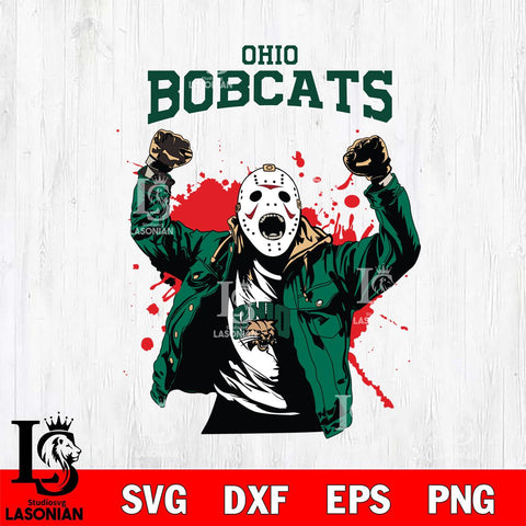 Ohio Bobcats Jason Voorhees Horror Halloween 3 Svg Eps Dxf Png File, NCAA svg, Digital Download, Instant Download