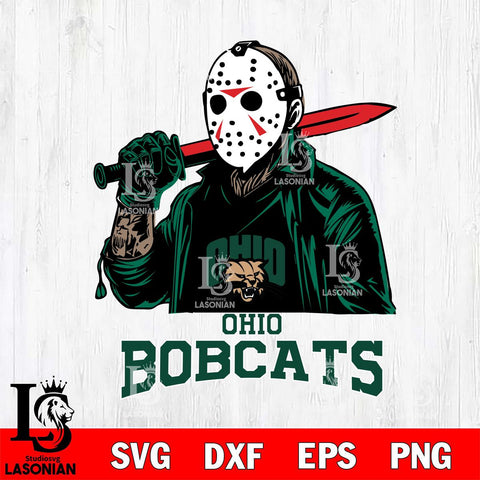 Ohio Bobcats Jason Voorhees Horror Halloween Svg Eps Dxf Png File, NCAA svg, Digital Download, Instant Download