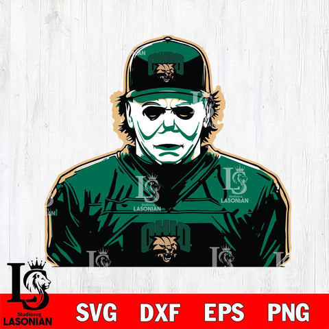 Ohio Bobcats Michael Myers Horror Halloween Svg Eps Dxf Png File, NCAA svg, Digital Download, Instant Download
