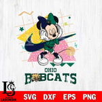 Ohio Bobcats Minnie Mouse Dancing SVG DXF EPS PNG FILE, NCAA File Cut,Digital Download,Instant Download