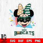 Ohio Bobcats Minnie Mouse Love Sport SVG DXF EPS PNG FILE, NCAA File Cut,Digital Download,Instant Download