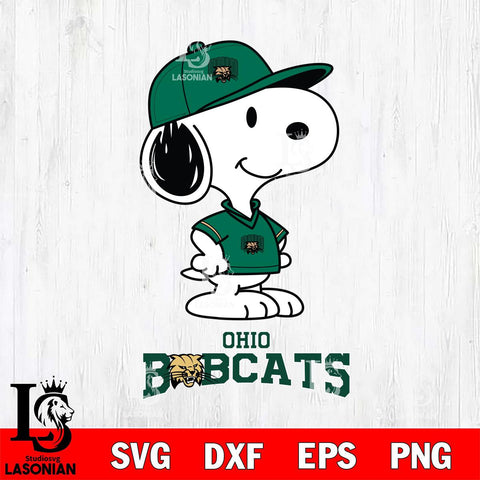 Ohio Bobcats Snoopy Football sport SVG DXF EPS PNG FILE,Snoopy File Cut, NCAA Digital Download,Instant Download,Christmas Silhouette