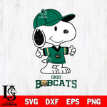 Ohio Bobcats Snoopy football SVG DXF EPS PNG FILE,Snoopy File Cut, NCAA Digital Download,Instant Download,Christmas Silhouette