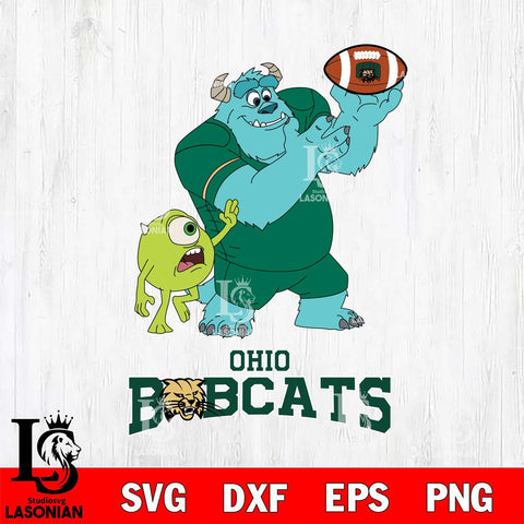 Ohio Bobcats Sully & Mike Football Cricut,Christmas SVG DXF EPS PNG FILE, NCAA Digital Download,Instant Download, Silhouette
