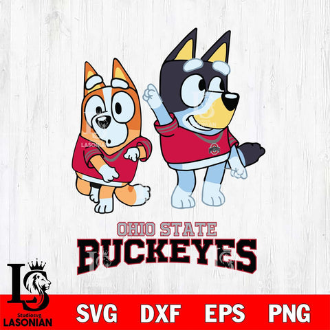 Ohio State Buckeyes Bluey Chilli Mode Dance Svg Eps Dxf Png File, Digital Download, Instant Download