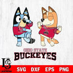 Ohio State Buckeyes Bluey Chilli Sport Svg Eps Dxf Png File, Digital Download, Instant Download