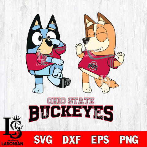Ohio State Buckeyes Bluey Chilli Sport Svg Eps Dxf Png File, Digital Download, Instant Download