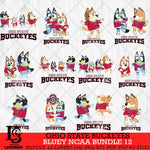 Ohio State Buckeyes Bluey Dace Mode NCAA Bundle 12 SVG Eps Dxf Png File, Digital Download, Instant Download