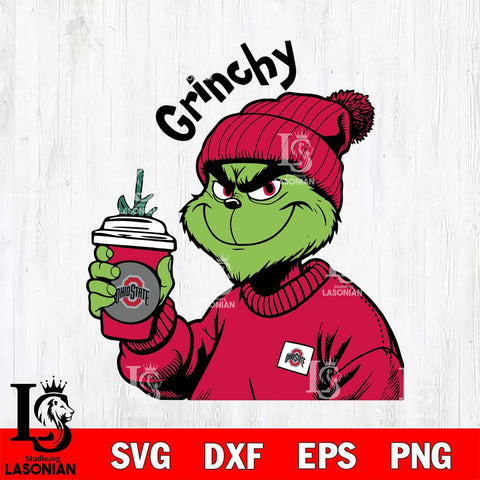 Ohio State Buckeyes Boujee Grinch 10 Svg Eps Dxf Png File, Digital Download, Instant Download