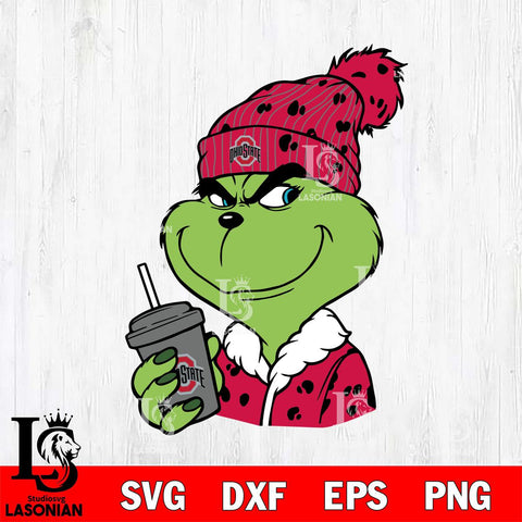 Ohio State Buckeyes Boujee Grinch 3 Svg Eps Dxf Png File, Digital Download, Instant Download
