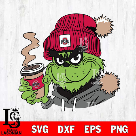 Ohio State Buckeyes Boujee Grinch 4 Svg Eps Dxf Png File, Digital Download, Instant Download