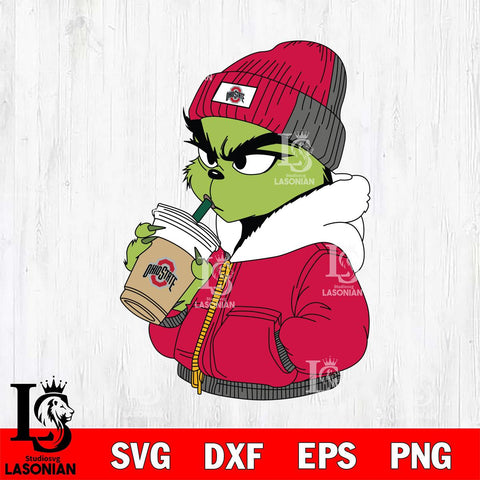 Ohio State Buckeyes Boujee Grinch 6 Svg Eps Dxf Png File, Digital Download, Instant Download