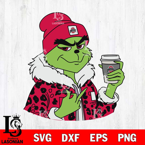 Ohio State Buckeyes Boujee Grinch 7 Svg Eps Dxf Png File, Digital Download, Instant Download