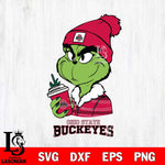 Ohio State Buckeyes Boujee Grinch Christmas Cut Files Cricut, Svg Dxf Eps Png file, Digital download , Silhouette