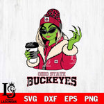Ohio State Buckeyes Boujee Grinch Girls Christmas Cut Files Cricut, Svg Dxf Eps Png file, Digital download , Silhouette