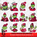 Ohio State Buckeyes Boujee Grinch NCAA Bundle 12 SVG Eps Dxf Png File, Digital Download, Instant Download