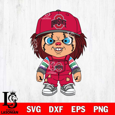 Ohio State Buckeyes Chucky Football Horror Halloween Svg Eps Dxf Png File, NCAA svg, Digital Download, Instant Download