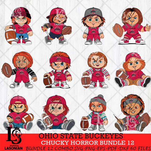 Ohio State Buckeyes Chucky Horror Bundle 12 SVG Eps Dxf Png File, Bundle NCAA svg, Digital Download, Instant Download