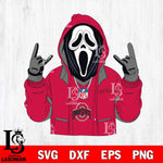 Ohio State Buckeyes Ghostface Scream Football Halloween Svg Eps Dxf Png File, NCAA svg, Digital Download, Instant Download