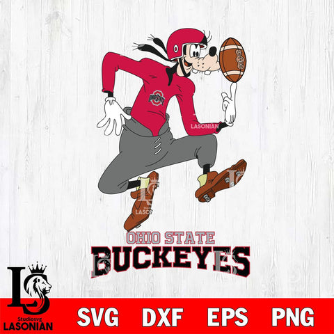 Ohio State Buckeyes Goofy Circus Football SVG DXF EPS PNG FILE,NCAA svg ,Football Digital Download,Instant Download, Silhouette