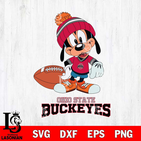 Ohio State Buckeyes Goofy Football SVG DXF EPS PNG FILE,NCAA svg ,Football Digital Download,Instant Download, Silhouette