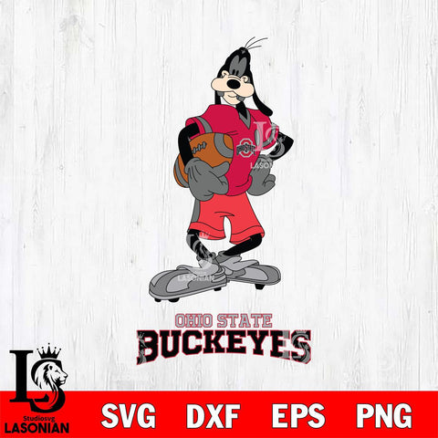 Ohio State Buckeyes Goofy Player SVG DXF EPS PNG FILE,NCAA svg ,Football Digital Download,Instant Download, Silhouette