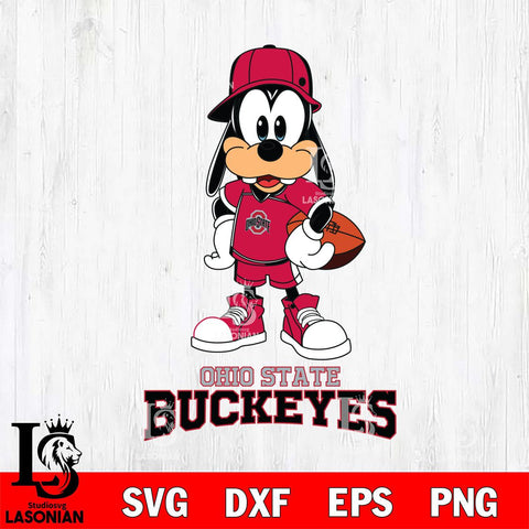 Ohio State Buckeyes Goofy rugby SVG DXF EPS PNG FILE,NCAA svg ,Football Digital Download,Instant Download, Silhouette