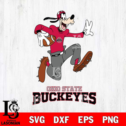 Ohio State Buckeyes Goofy rugby Sport SVG DXF EPS PNG FILE,NCAA svg ,Football Digital Download,Instant Download, Silhouette