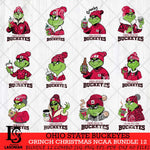 Ohio State Buckeyes Grinch Christmas NCAA Bundle 12 Svg Eps Dxf Png File,Cricut files, Digital Download, Instant Download
