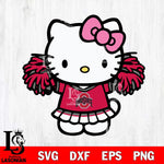 Ohio State Buckeyes Hello Kitty Cheerleader 3 Svg Eps Dxf Png File, Digital Download, Instant Download