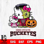 Ohio State Buckeyes Hello Kitty Horror 10 Svg Eps Dxf Png File, Digital Download