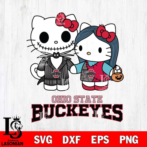 Ohio State Buckeyes Hello Kitty Horror 11 Svg Eps Dxf Png File, Digital Download