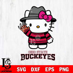 Ohio State Buckeyes Hello Kitty Horror 6 Svg Eps Dxf Png File, Digital Download