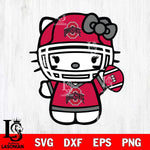 Ohio State Buckeyes Hello Kitty sport 6 Svg Eps Dxf Png File, NCAA svg, Digital Download, Instant Download