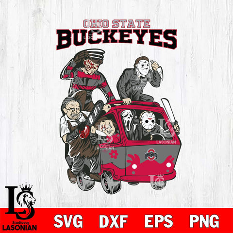 Ohio State Buckeyes Jason Voorhees Horror 10 Svg Eps Dxf Png File, NCAA svg, Digital Download, Instant Download