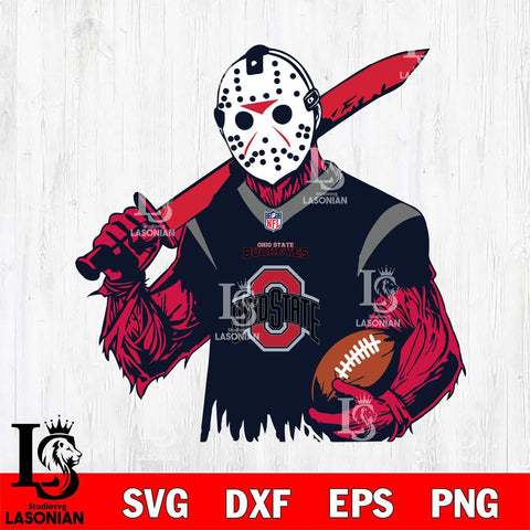 Ohio State Buckeyes Jason Voorhees Horror 11 Svg Eps Dxf Png File, NCAA svg, Digital Download, Instant Download